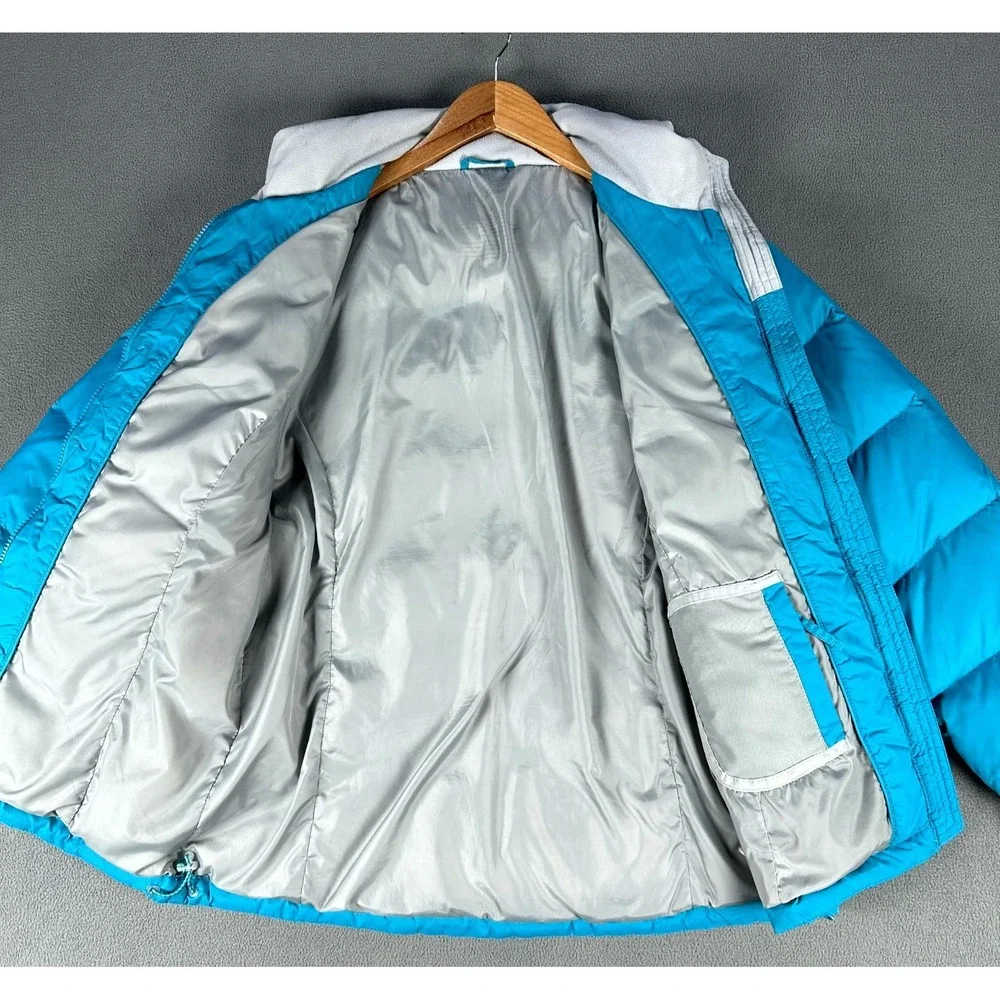 LL Bean Puffer Jacket Womens Medium‎ Blue Goose Down Performance Hiking Ski